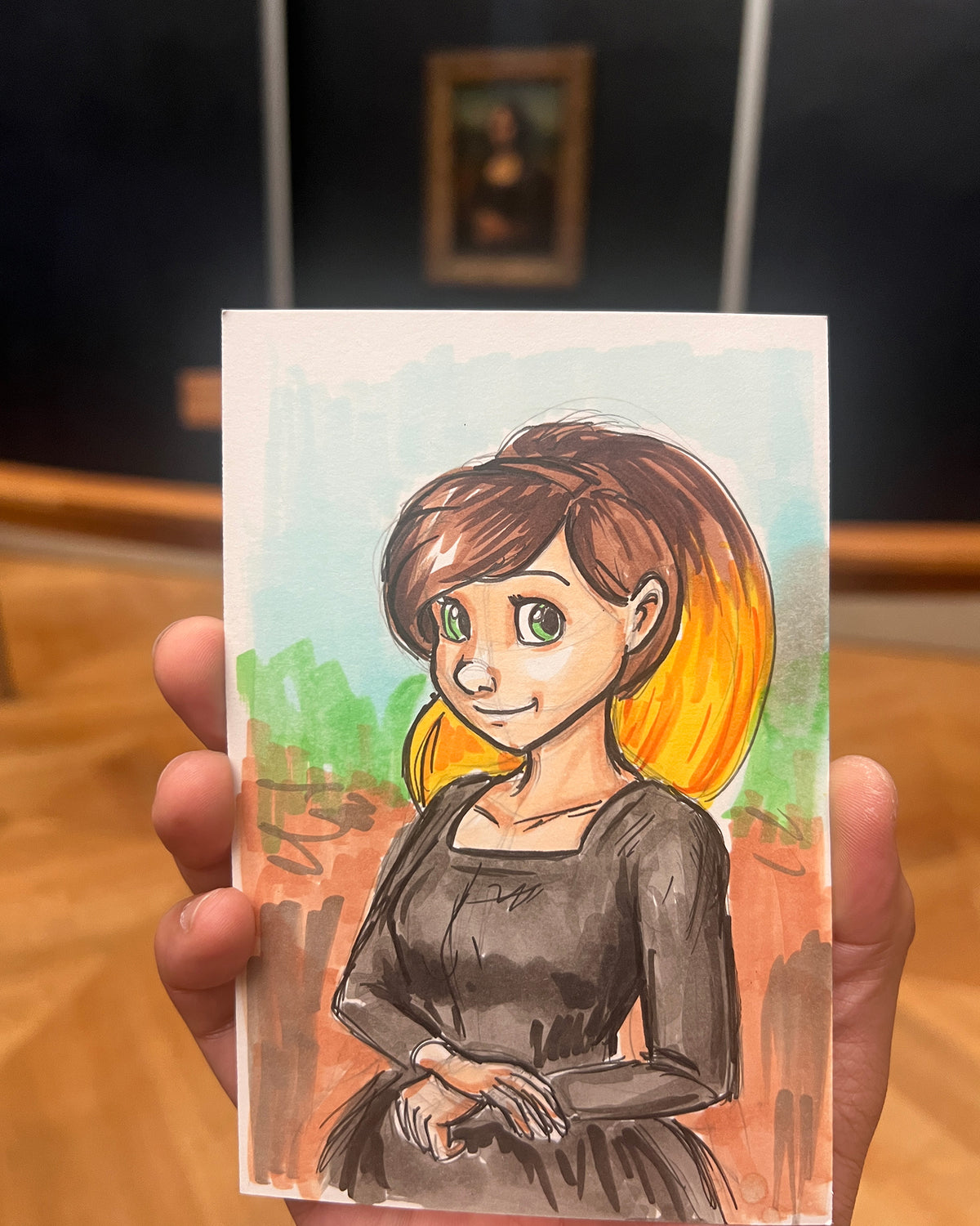 WinS® Konni Mackenzie Original Art Card Slab - Mona Lisa