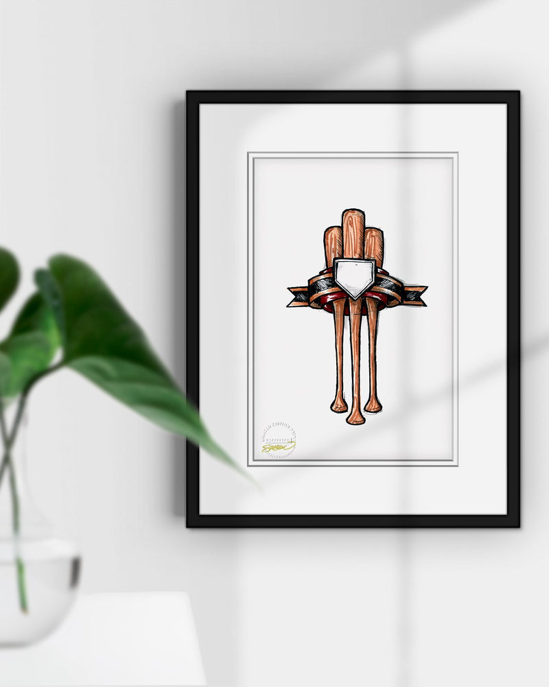 Chase Field Ink Sketch - Arizona Diamondbacks - by S. Preston