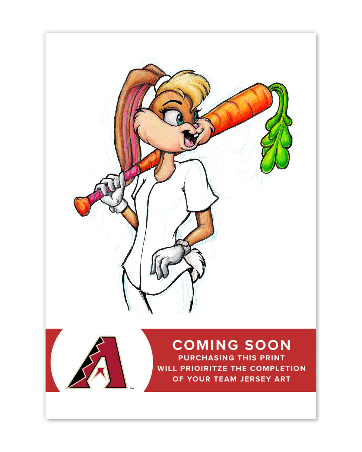 Lola Bunny x MLB DBacks Limited Edition Art Print