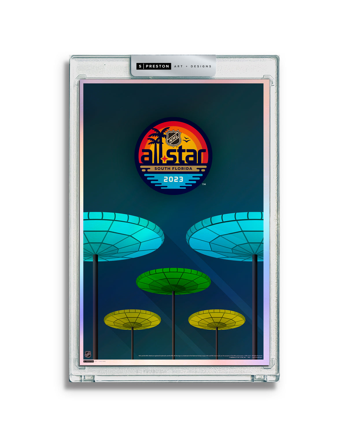 2023 NHL All-Star Game Minimalist FLA Live Arena Limited Edition Art Card Slab