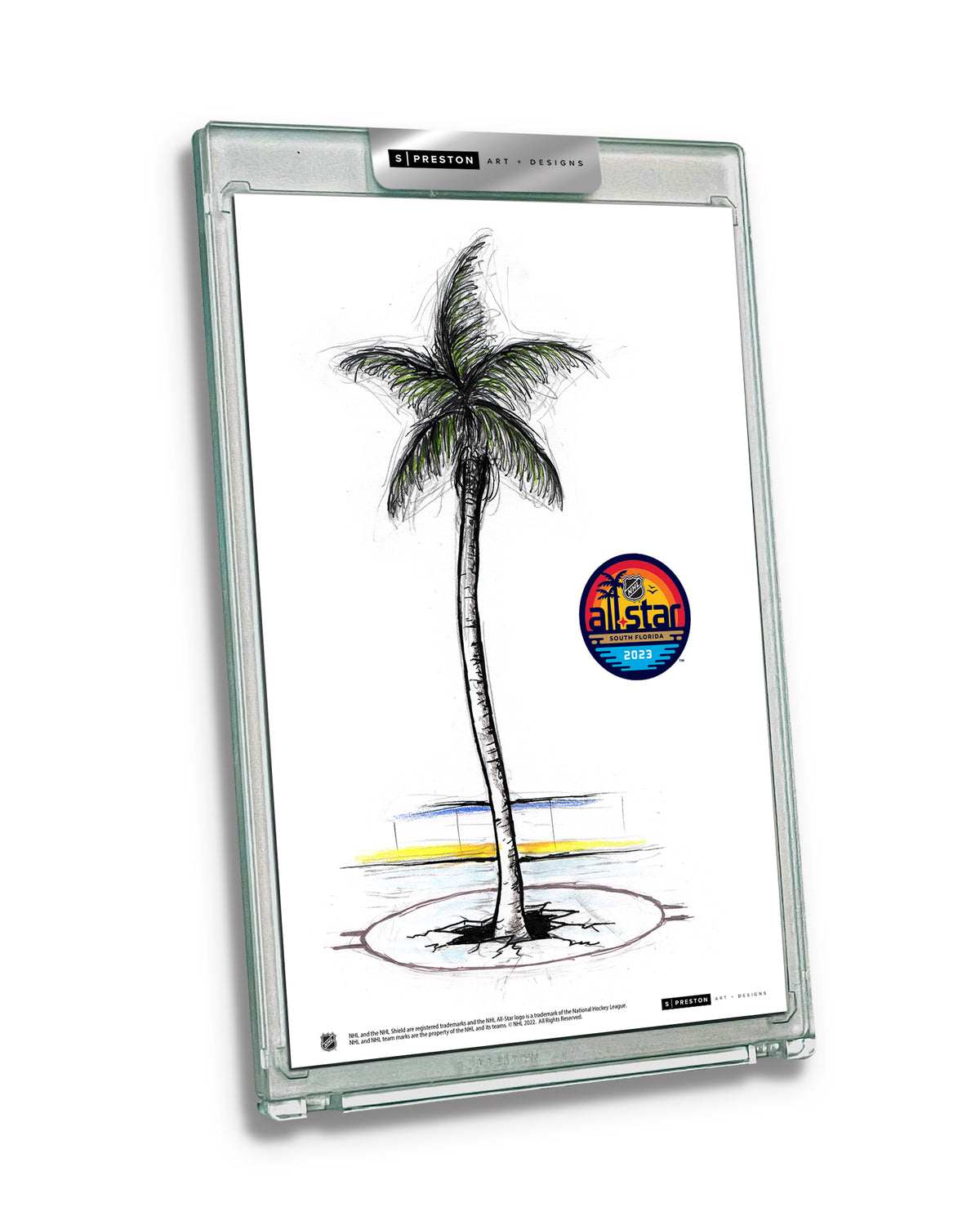2023 NHL All-Star Game Sketch Art Card Slab