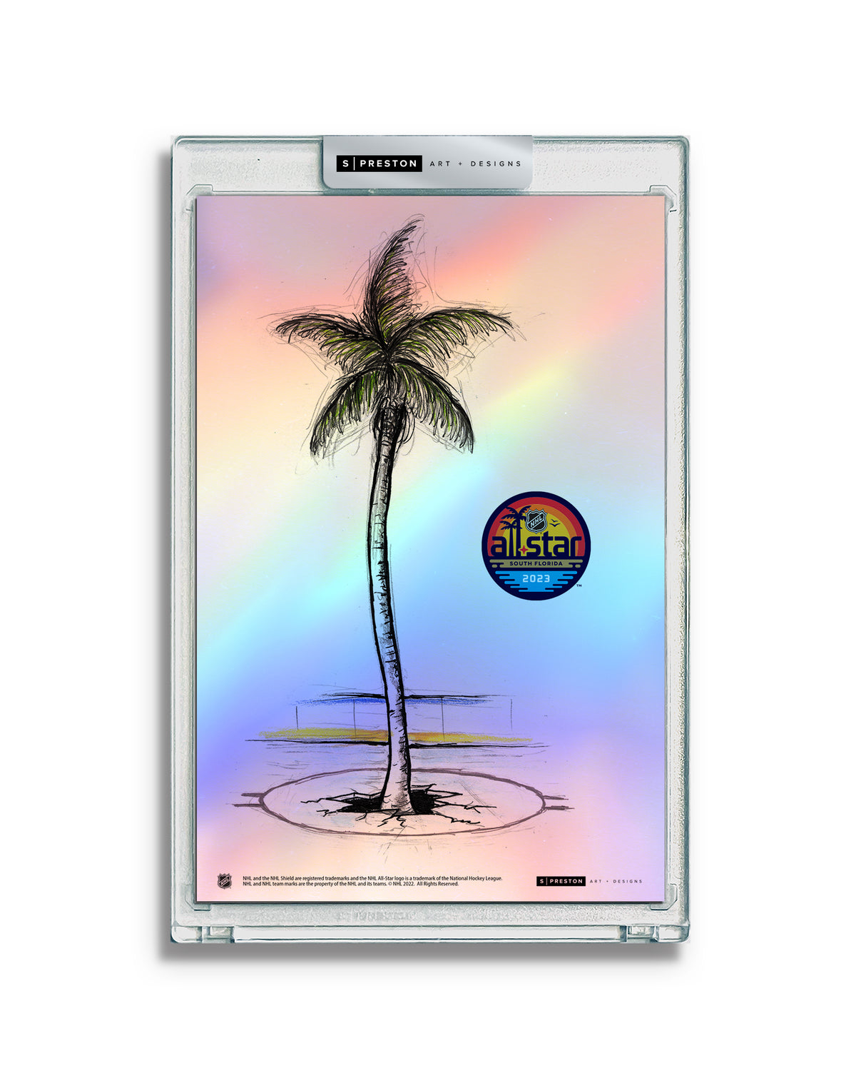 2023 NHL All-Star Game Sketch Art Card Slab