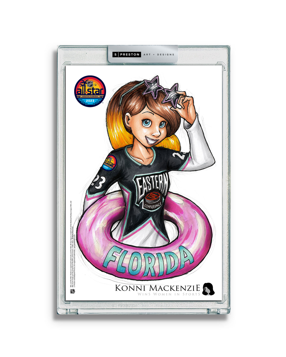 WinS® NHL Konni Mackenzie 2023 All-Star Game Jersey Limited Edition Art Card Slab