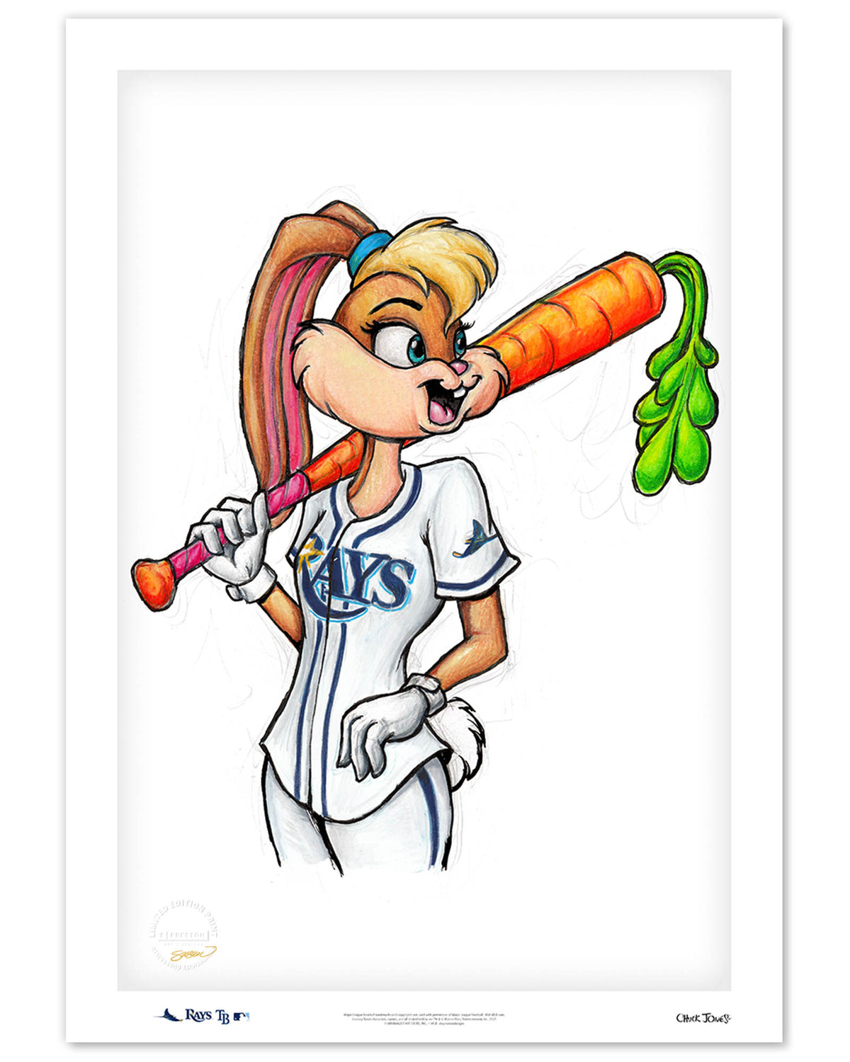 Lola Bunny x MLB Rays Limited Edition Art Print