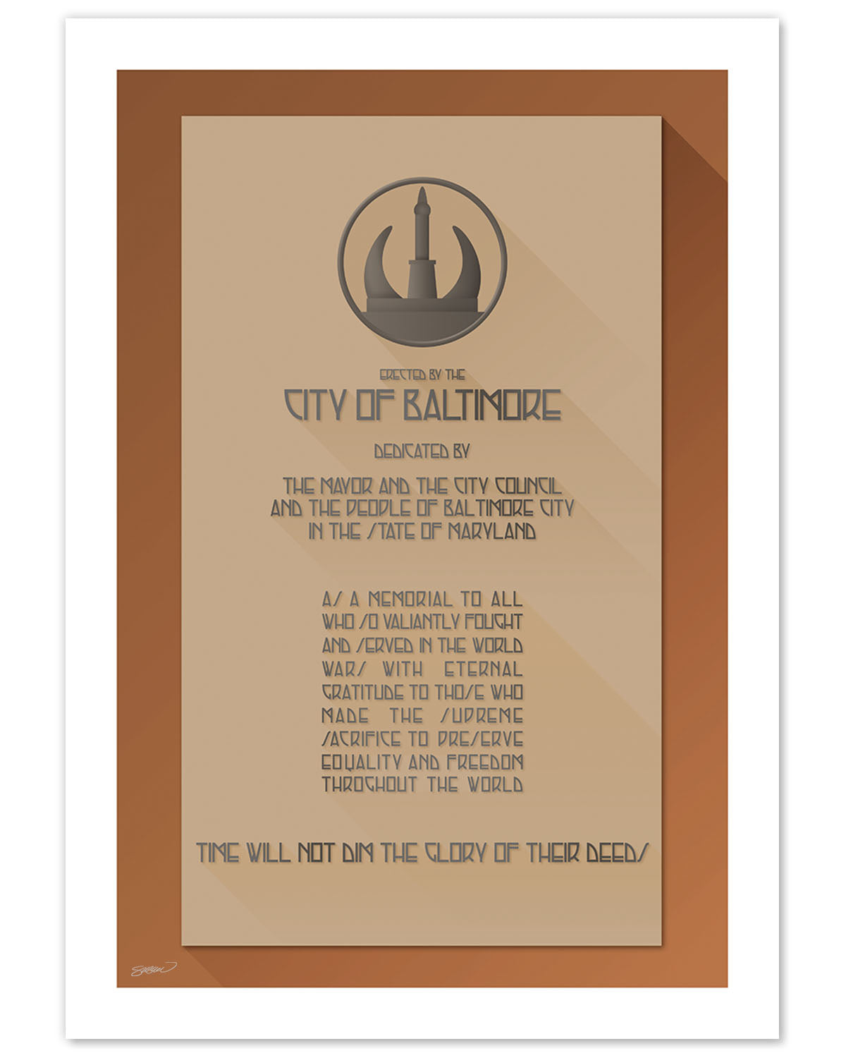 Minimalist Memorial Stadium Art Print