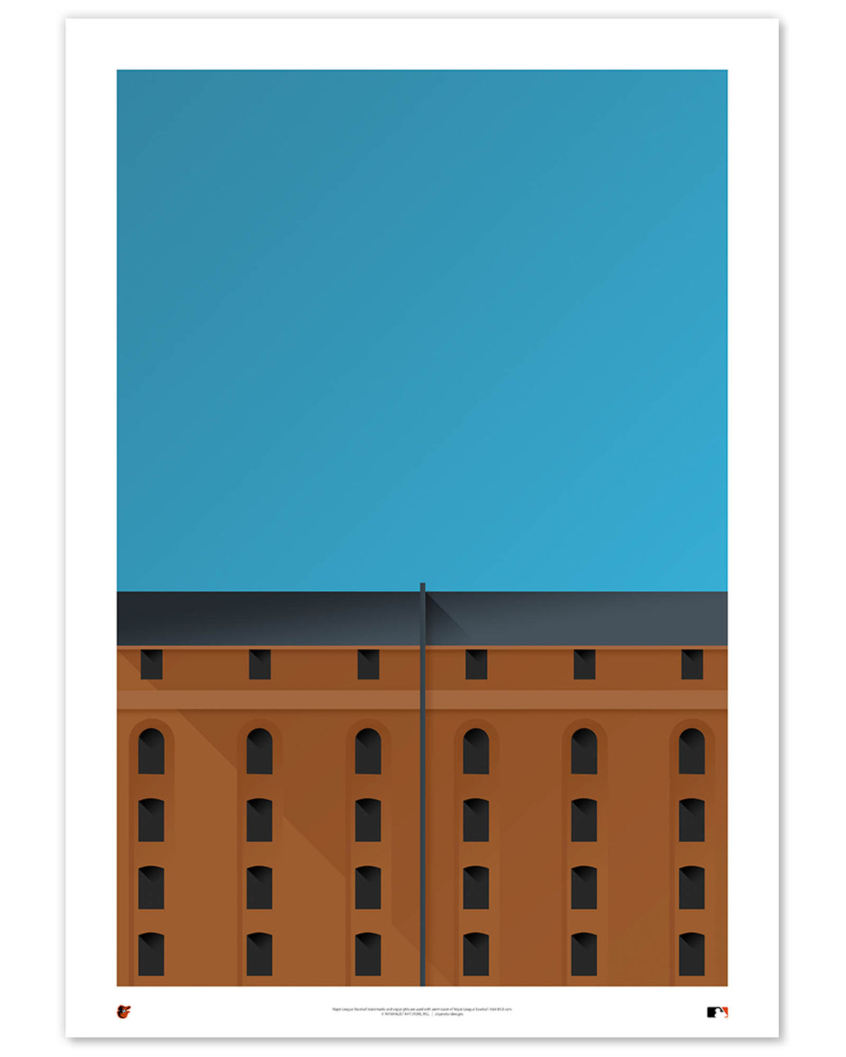 Minimalist Camden Yards Art Print