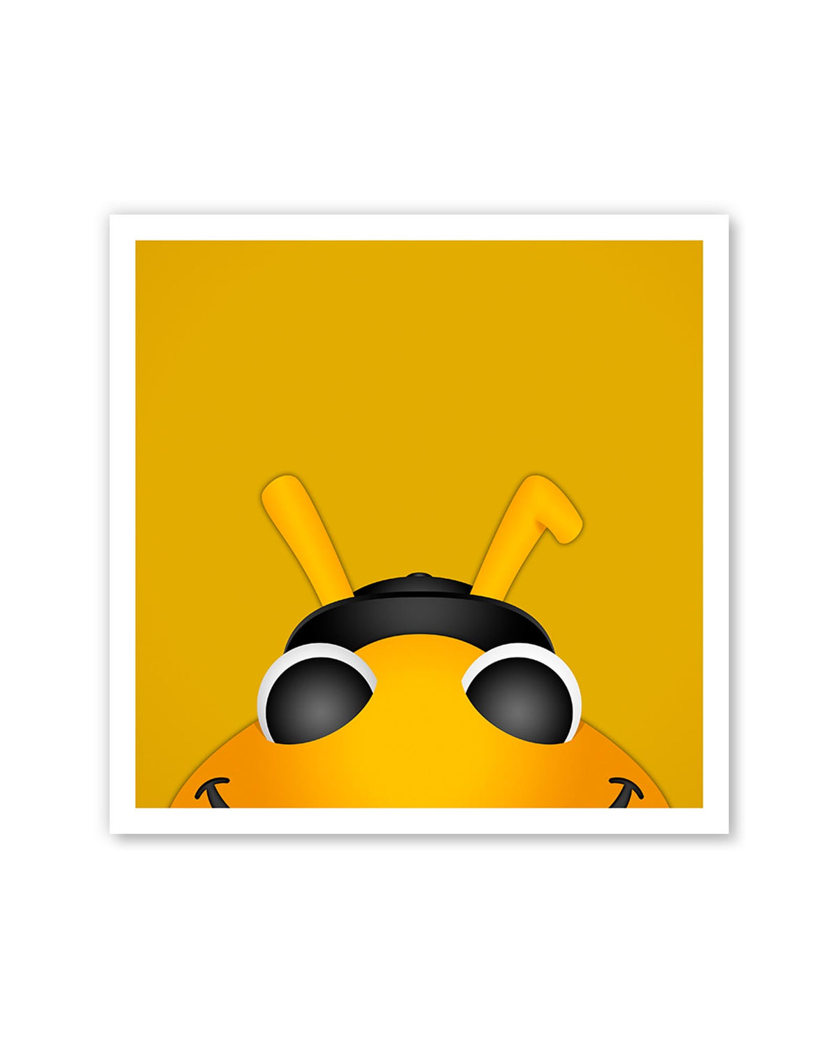 Minimalist Bumble Square Poster Print