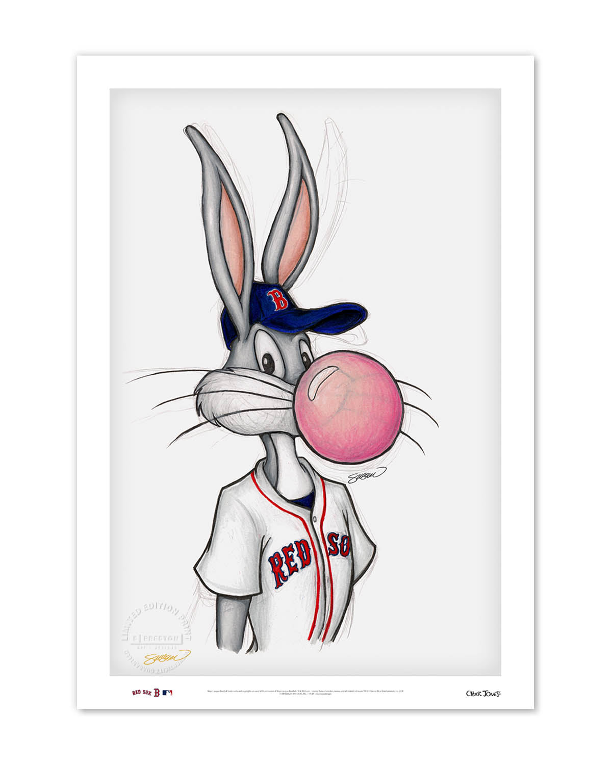Bubblegum Bugs x MLB Red Sox Limited Edition Art Print