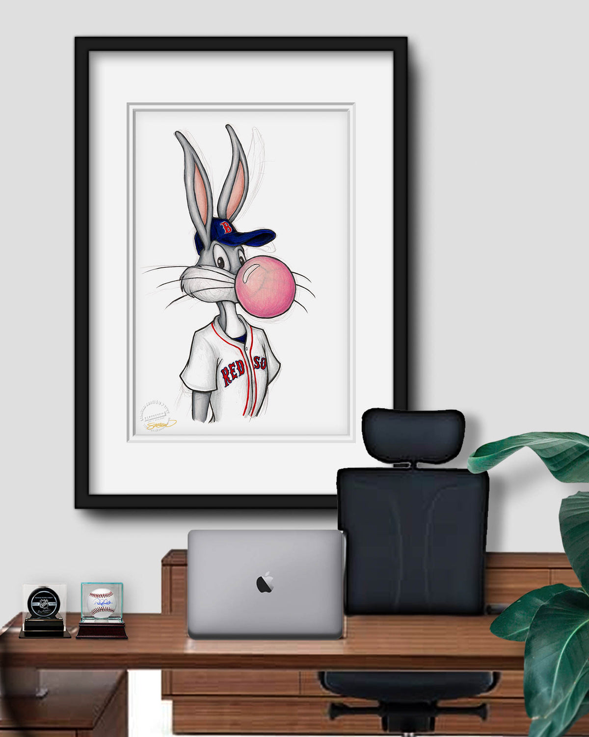 Bubblegum Bugs x MLB Red Sox Limited Edition Art Print
