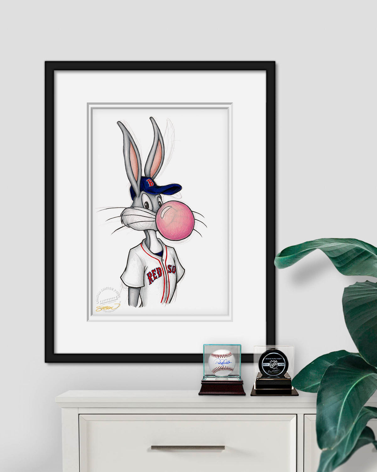 Bubblegum Bugs x MLB Red Sox Limited Edition Art Print