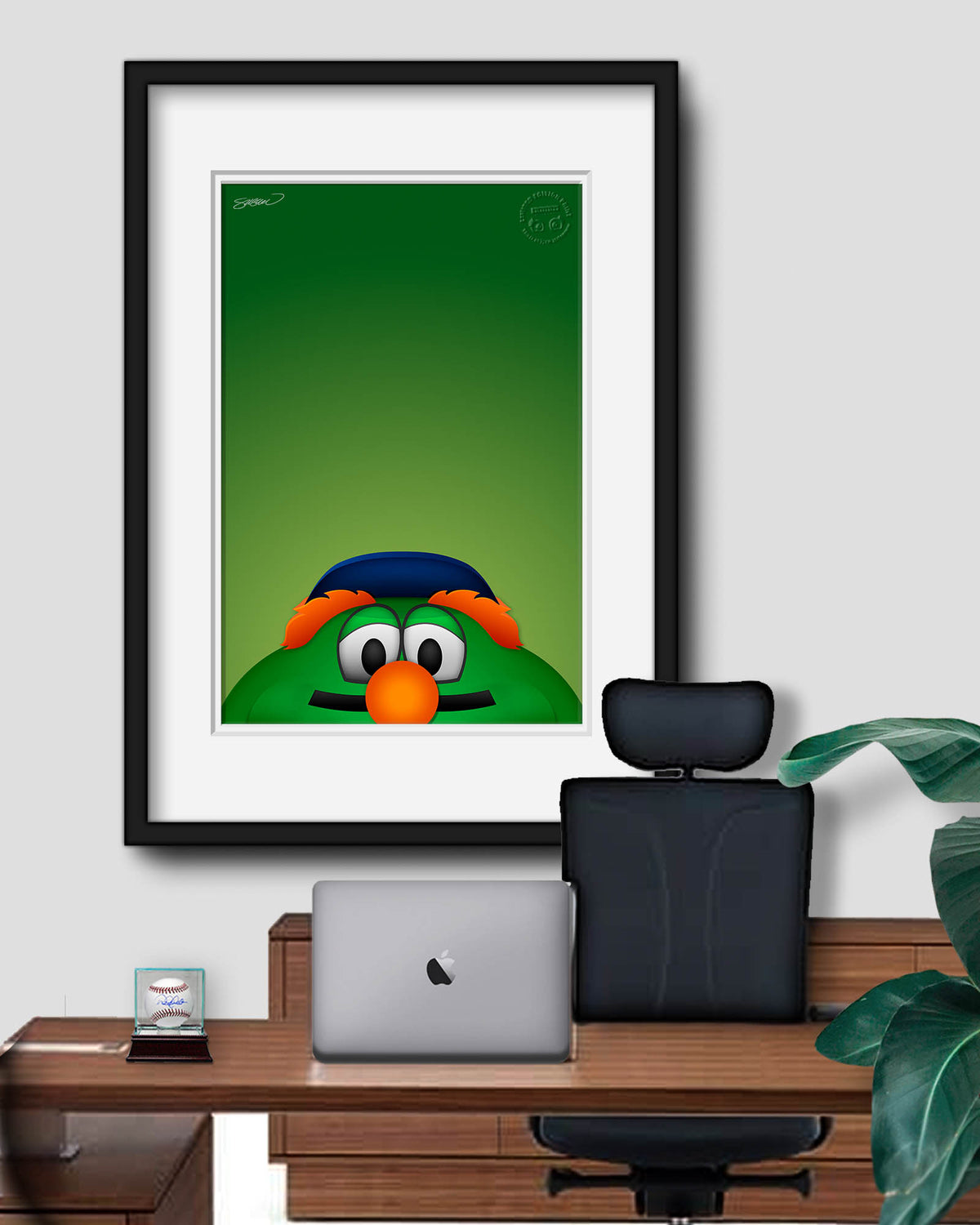 Minimalist Wally the Green Monster