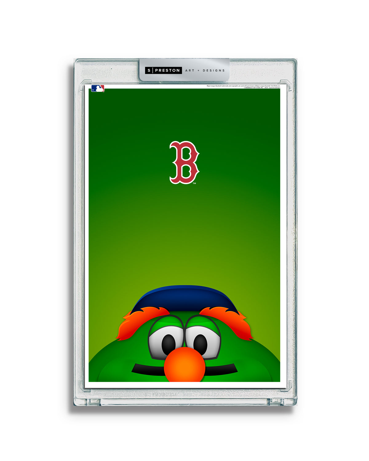 Minimalist Wally The Green Monster Peeker Limited Edition Art Card Slab