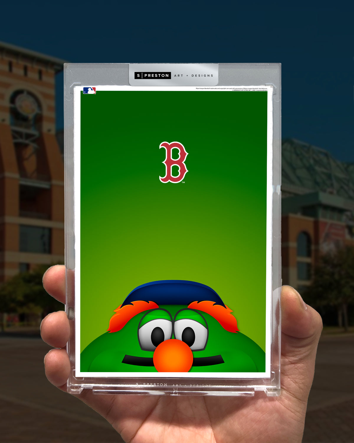 Minimalist Wally The Green Monster Peeker Limited Edition Art Card Slab
