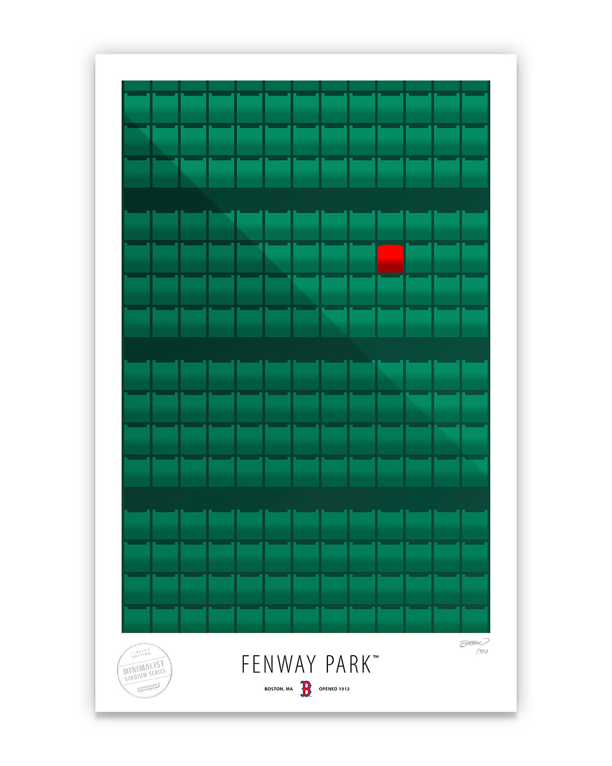 Minimalist Fenway Park Art Print