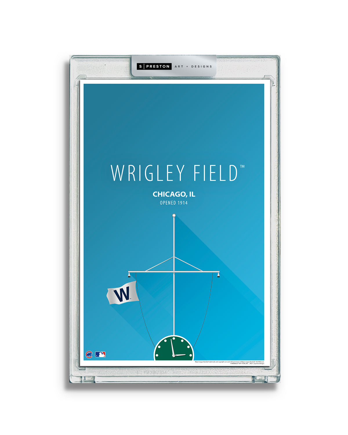 Minimalist Wrigley Field Limited Edition Art Card Slab