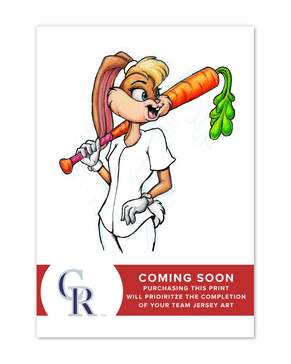 Lola Bunny x MLB Rockies Limited Edition Art Print