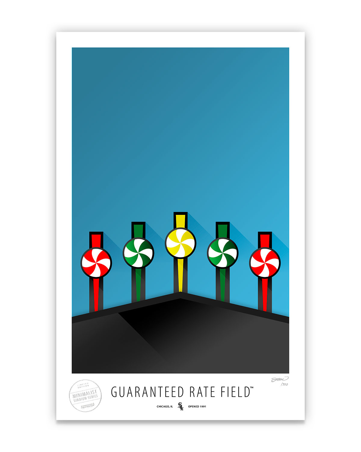 Minimalist Guaranteed Rate Field Art Print