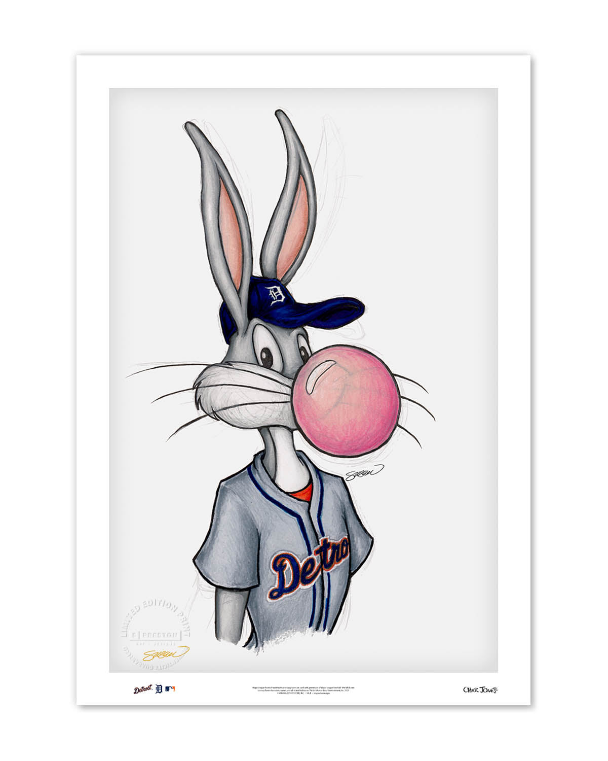 Bubblegum Bugs x MLB Tigers Limited Edition Art Print
