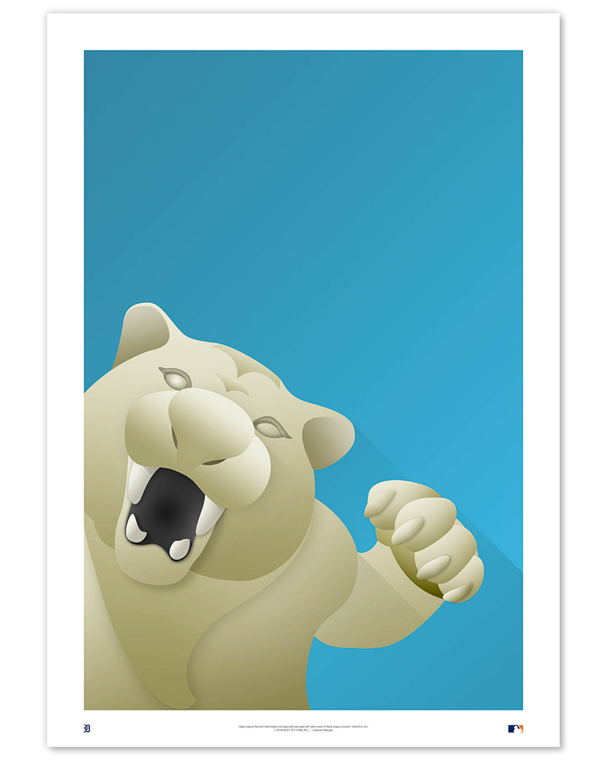 Minimalist Comerica Park Art Print