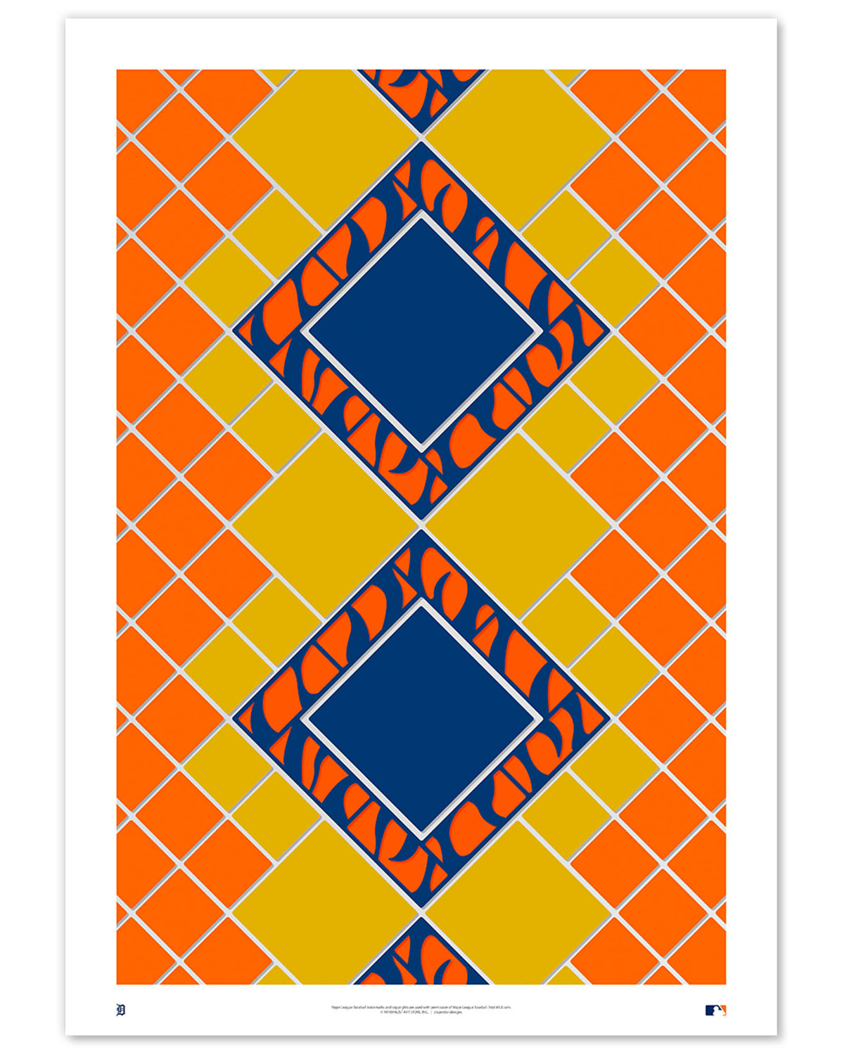 Minimalist Comerica Park Art Print