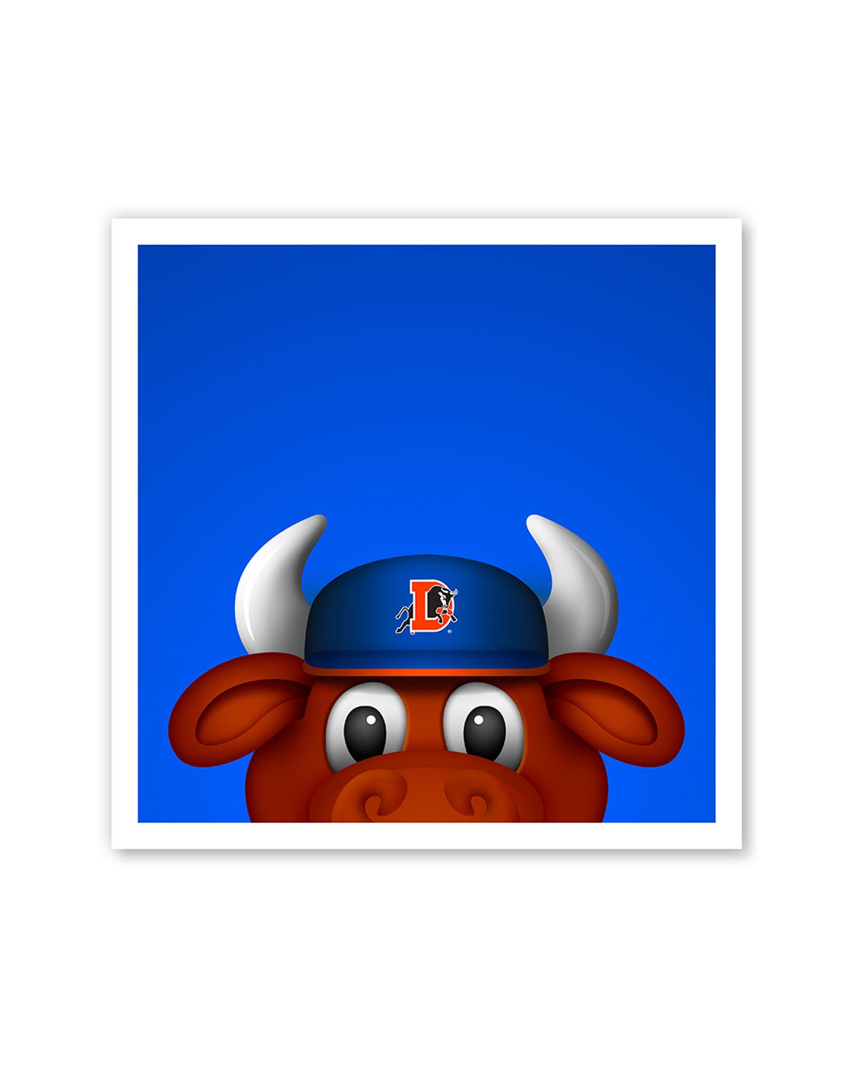 Minimalist Wool E. Bull Square Poster Print