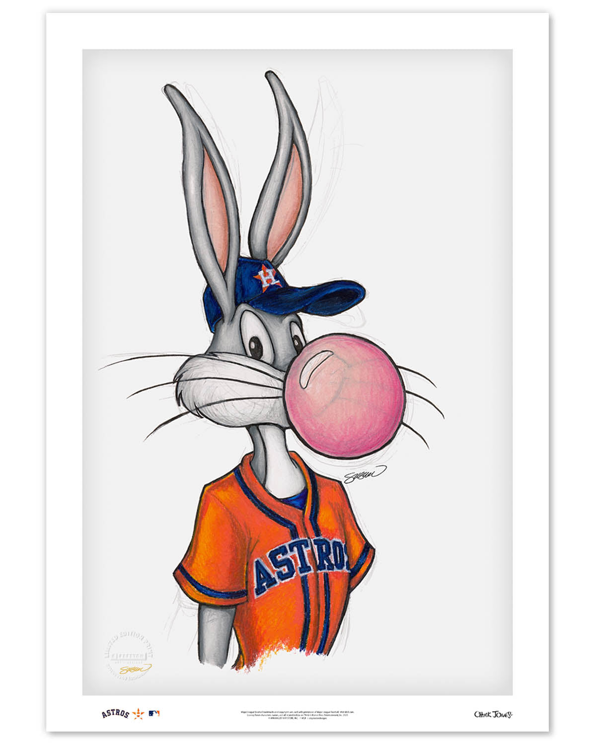 Bubblegum Bugs x MLB Astros Limited Edition Art Print