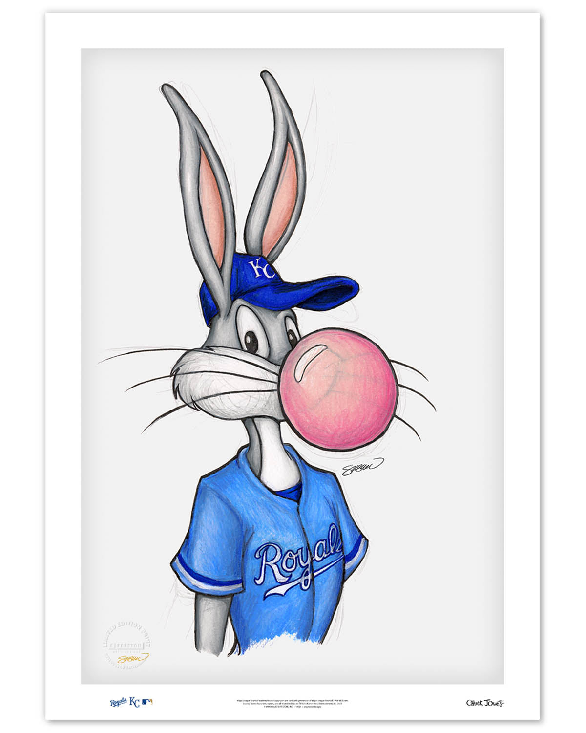 Bubblegum Bugs x MLB Royals Limited Edition Art Print