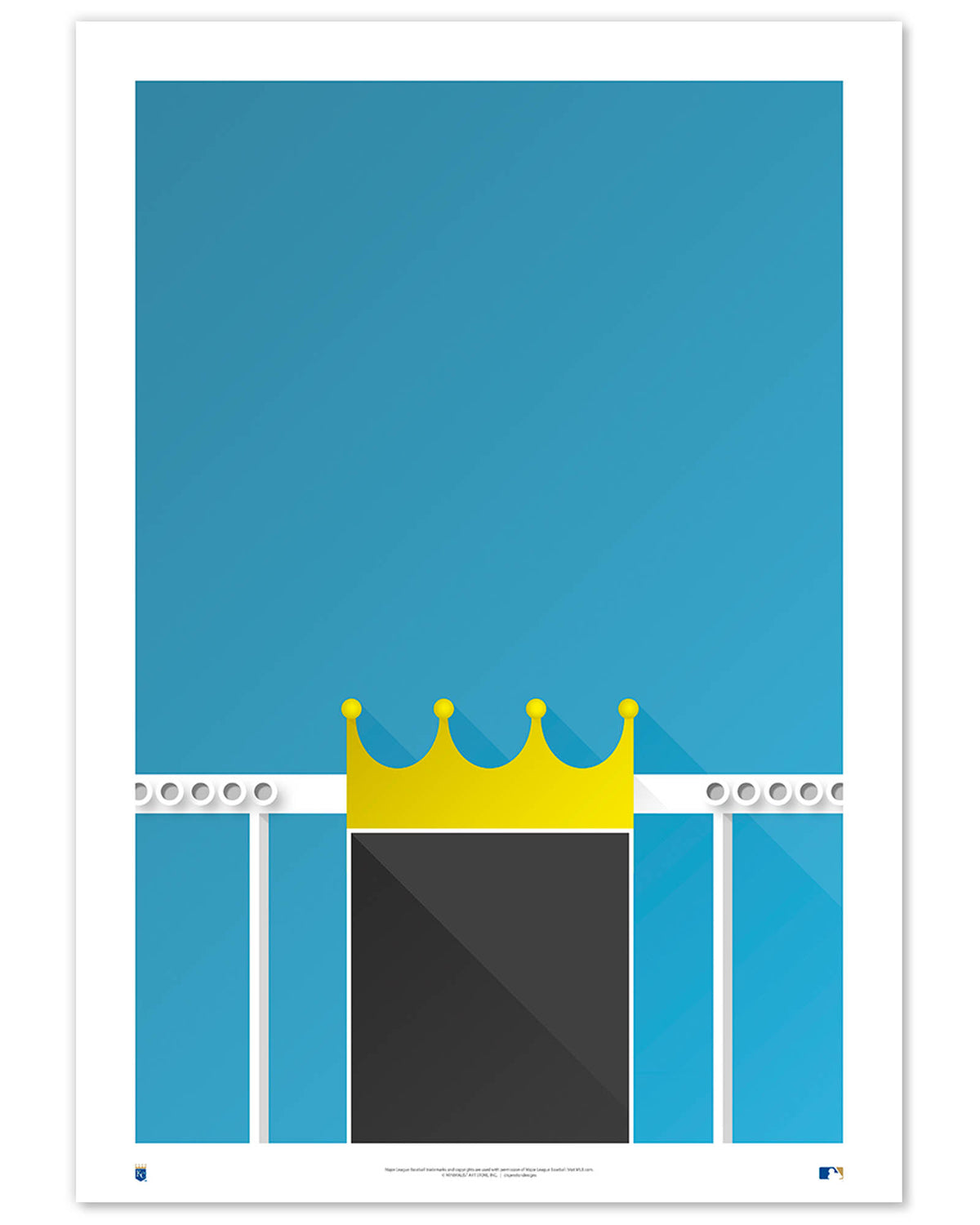 Minimalist Kauffman Stadium Art Print