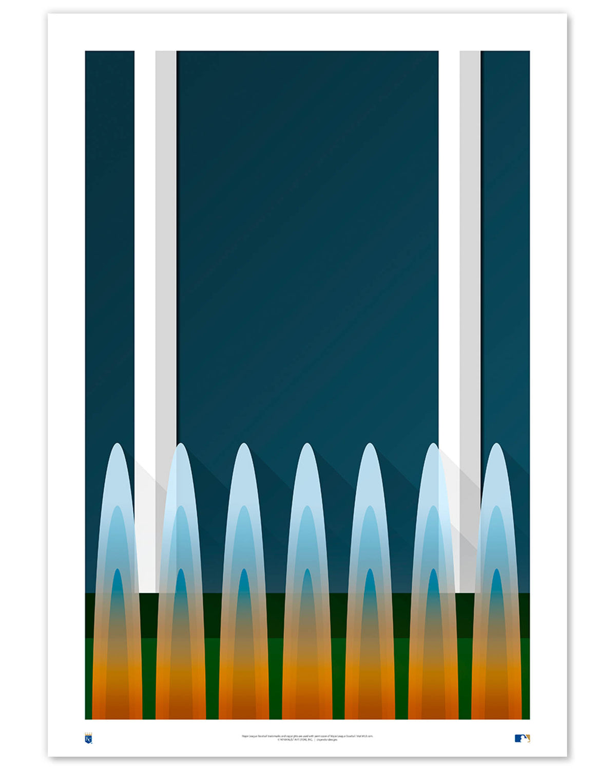 Minimalist Kauffman Stadium Art Print