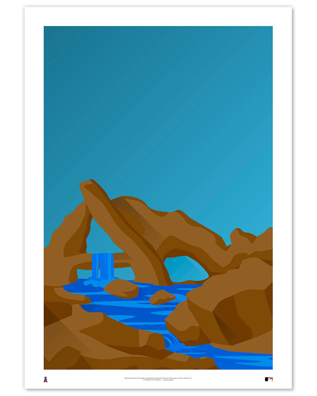 Minimalist Angel Stadium Art Print