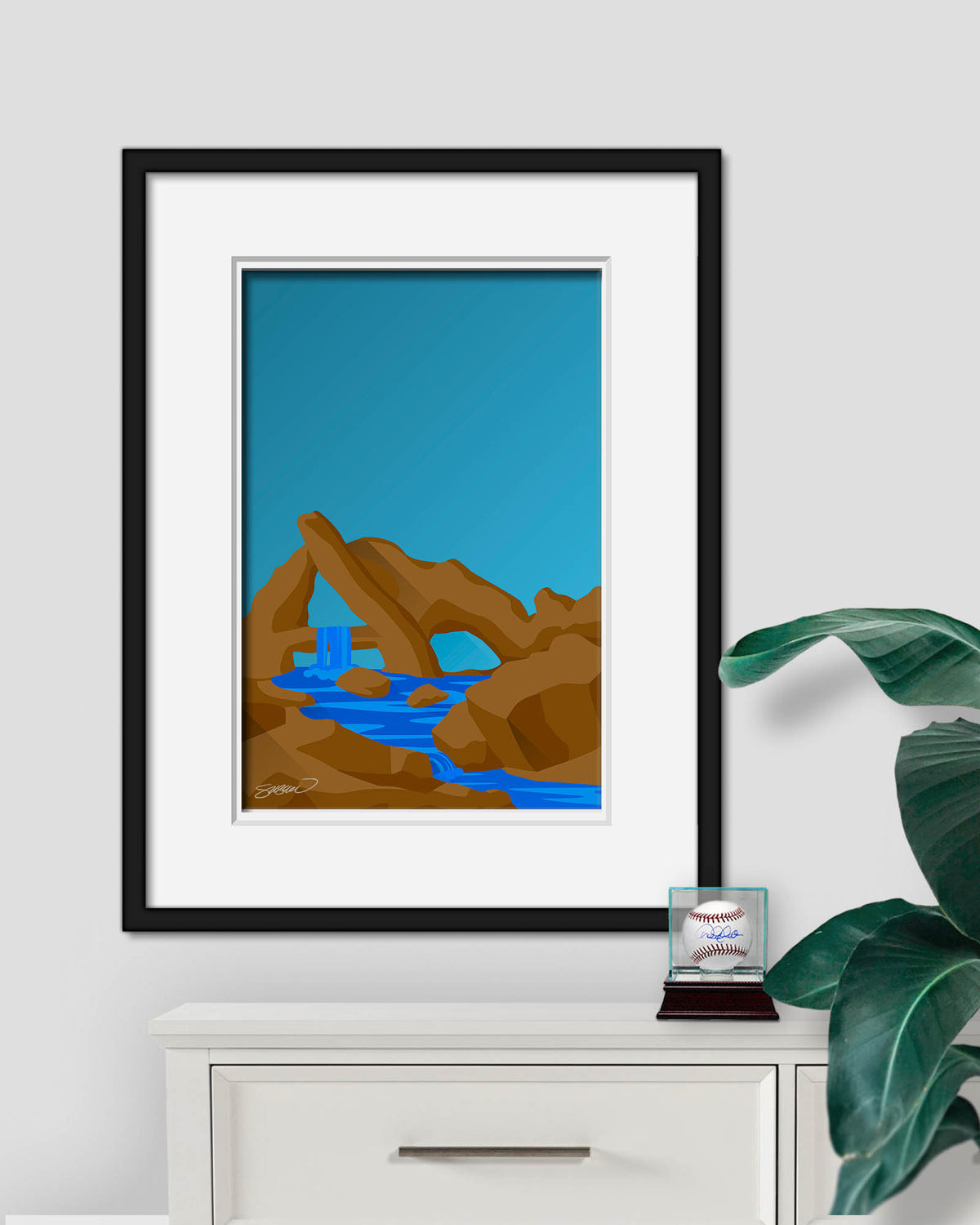 Minimalist Angel Stadium Art Print
