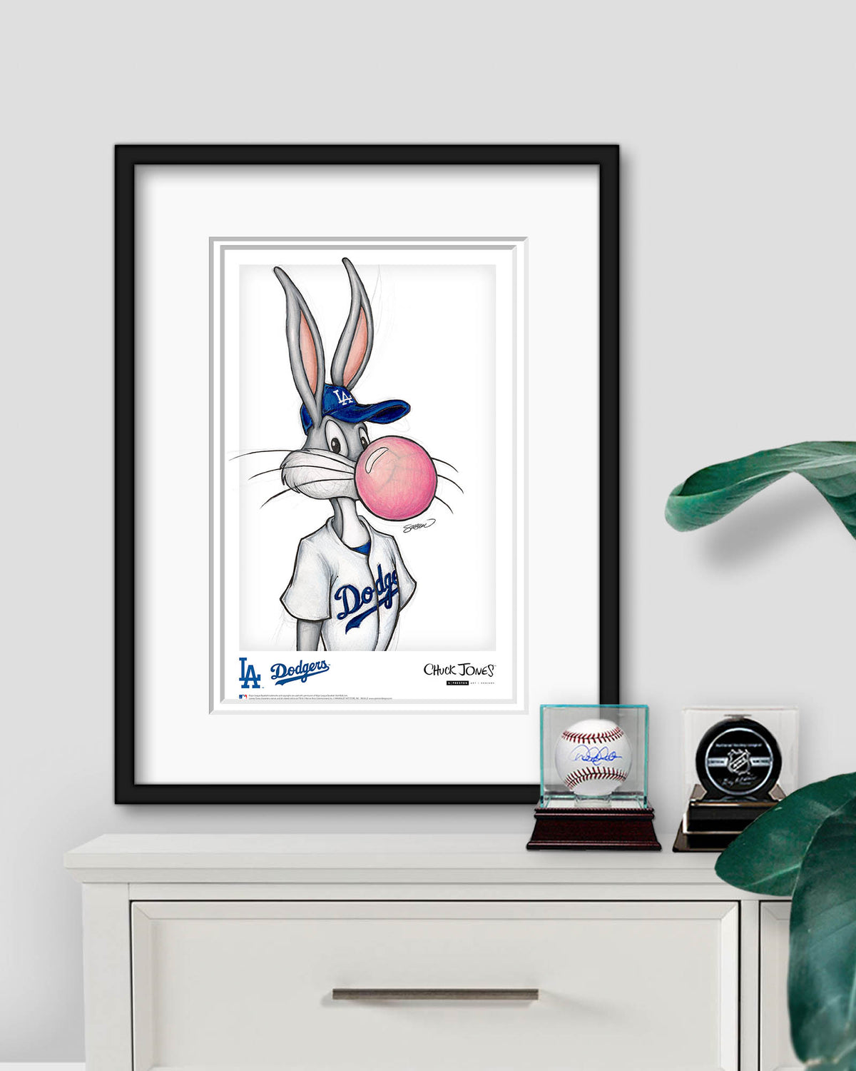Bubblegum Bugs x MLB Dodgers Bugs Bunny Poster Print