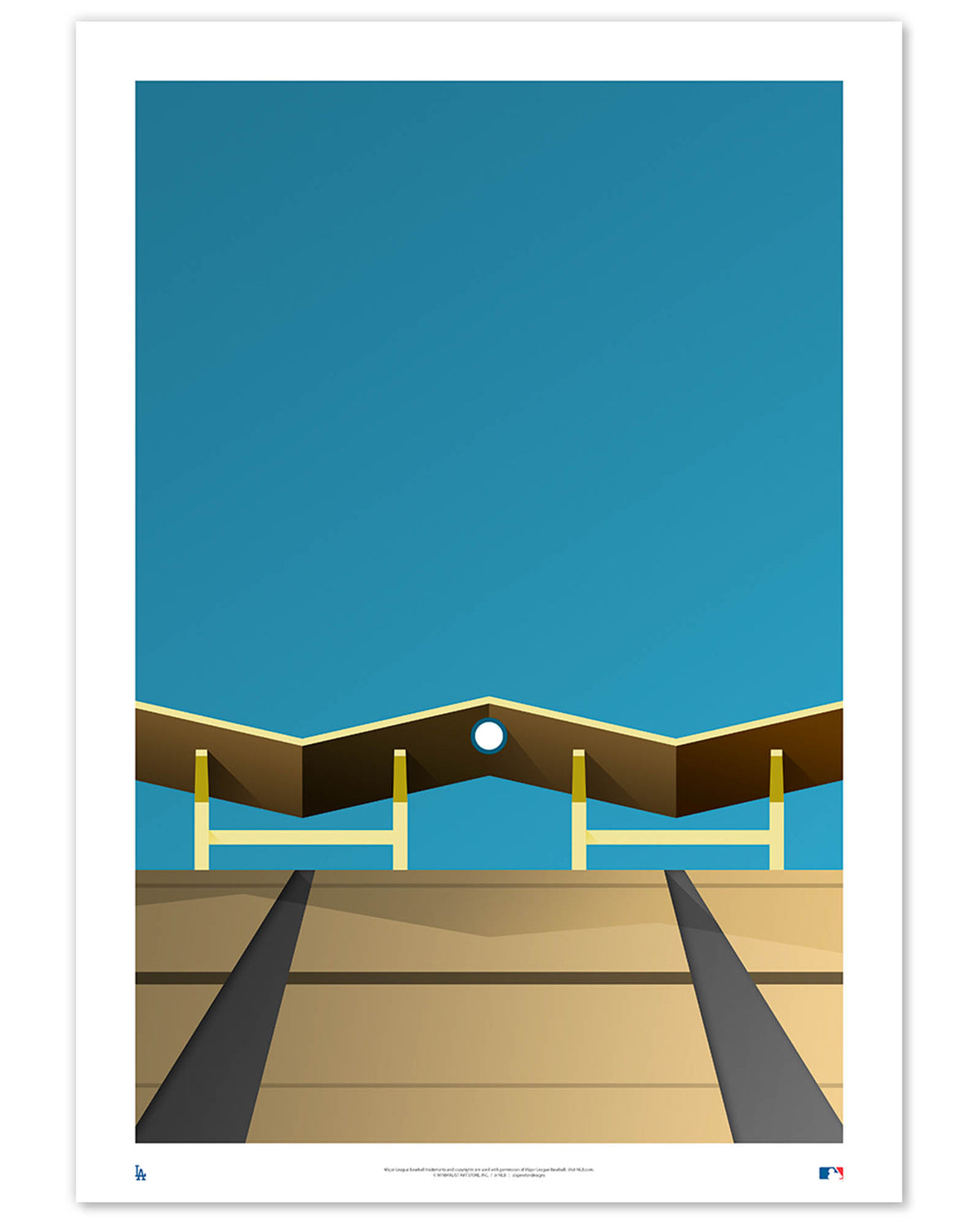 Minimalist Dodger Stadium Art Print