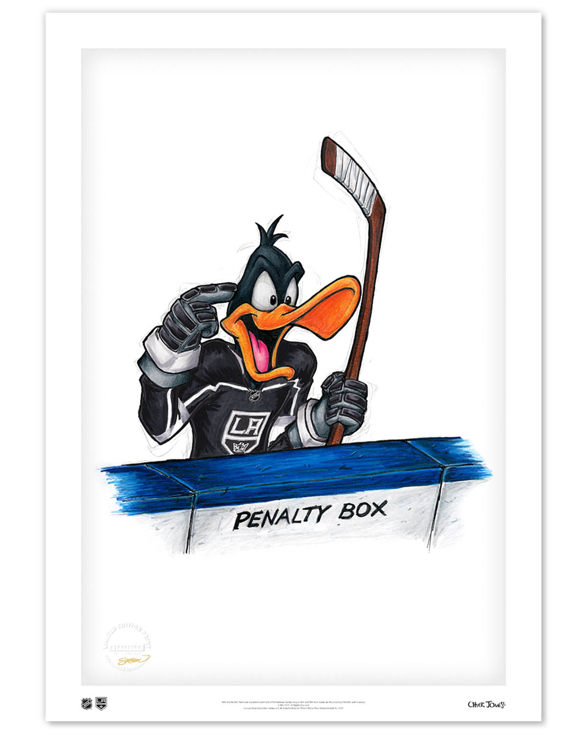 Duck Season Hockey Season x NHL Kings Daffy Duck Limited Edition Art Print