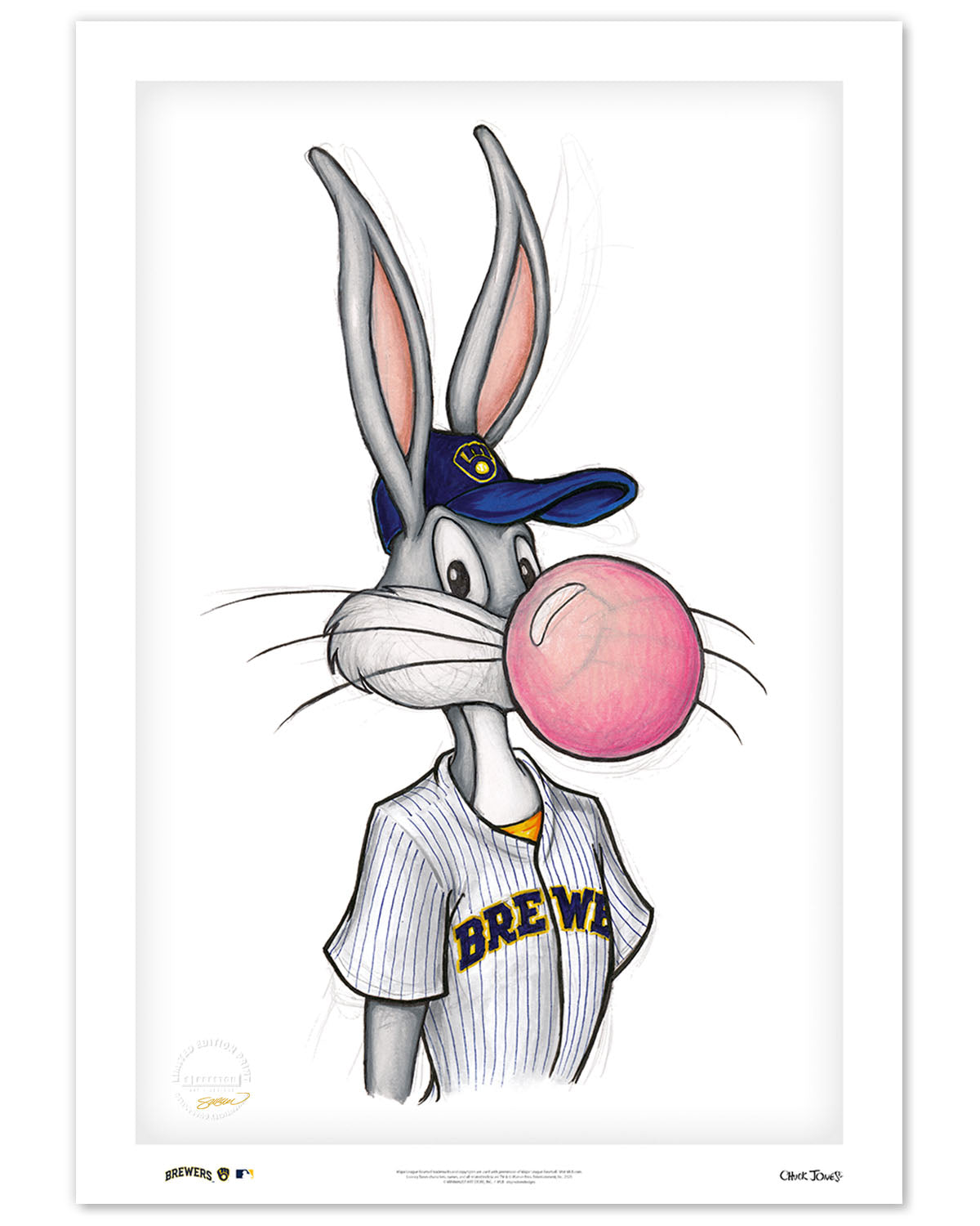 Bubblegum Bugs x MLB Brewers Limited Edition Art Print