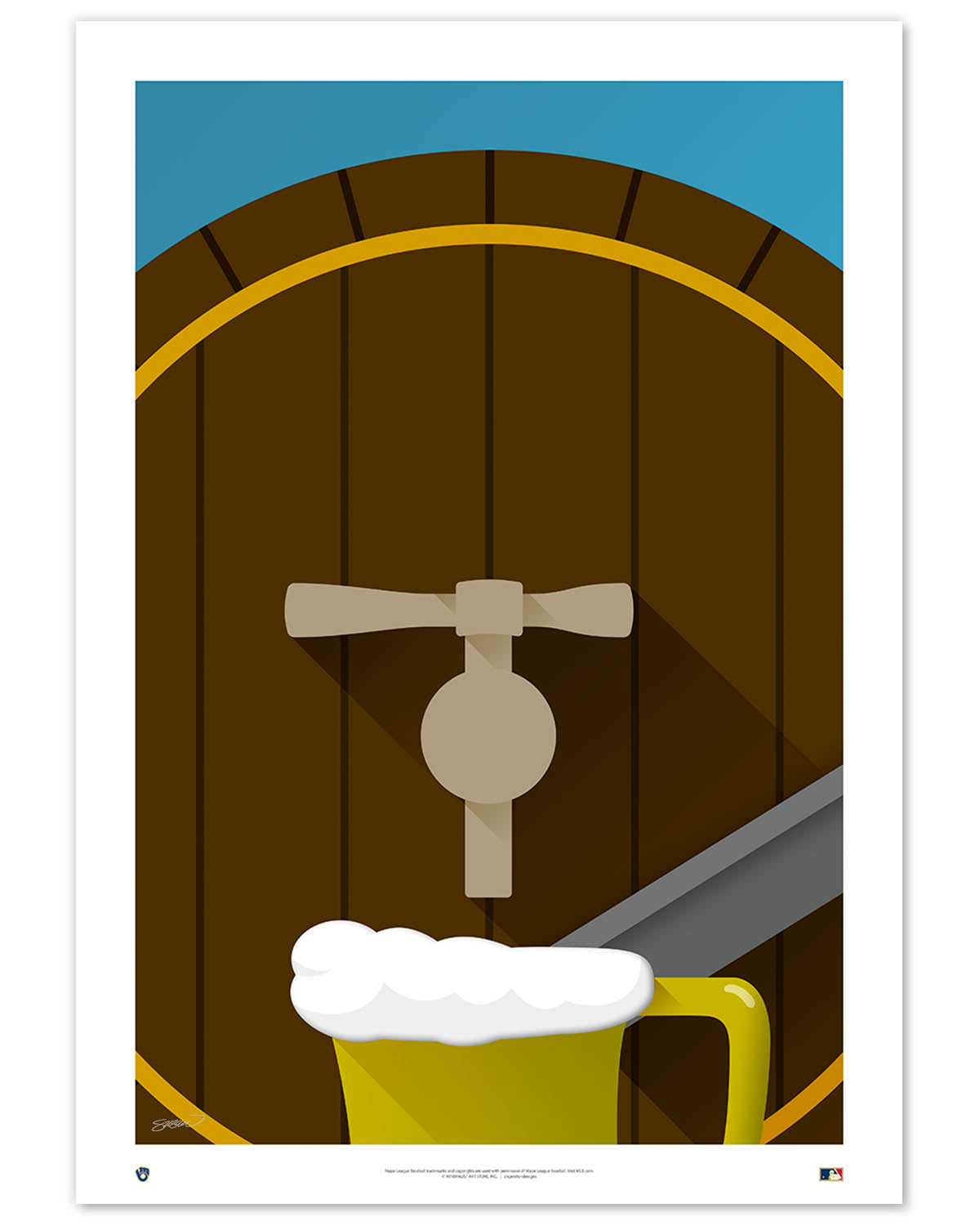 Minimalist County Stadium Art Print