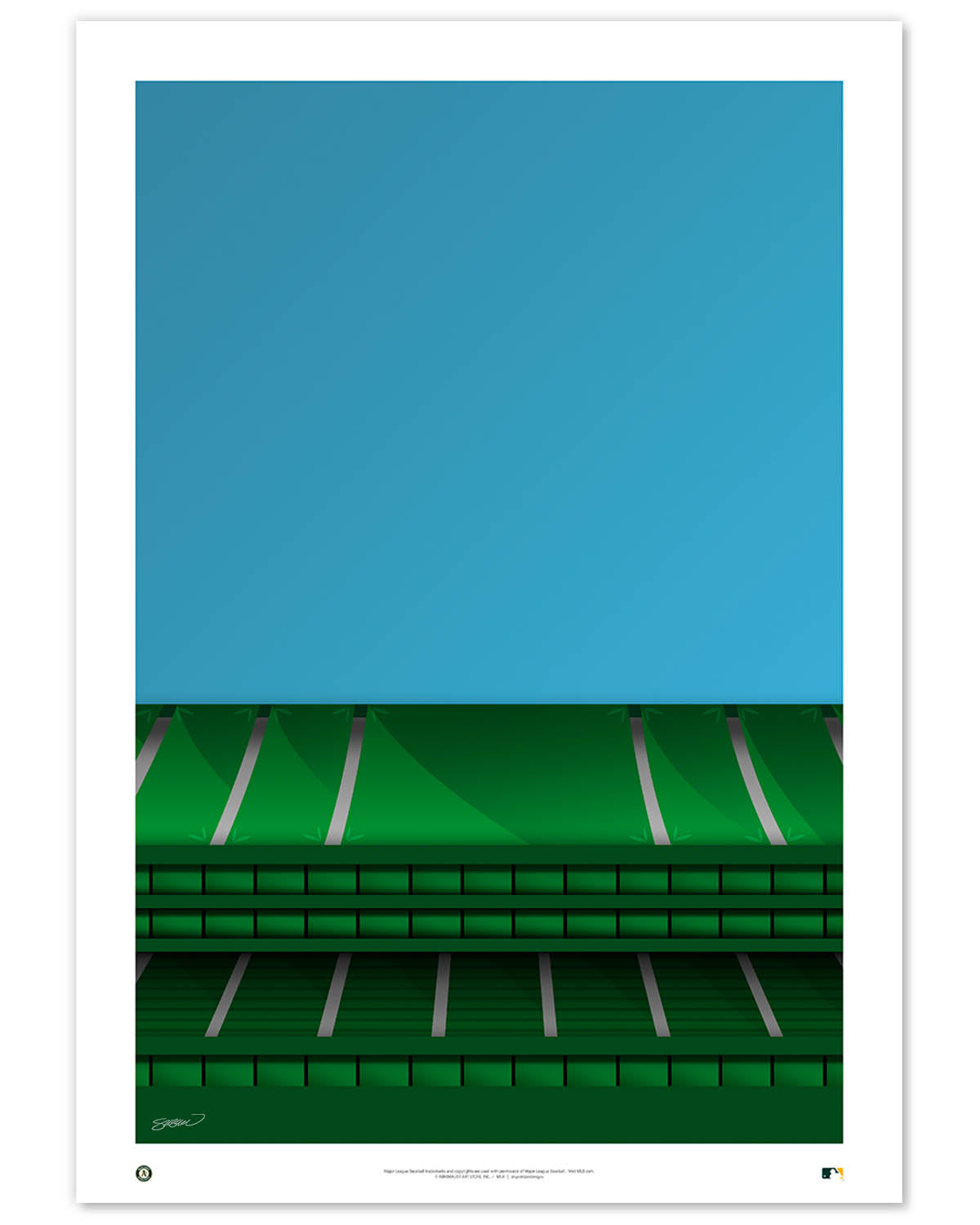 Minimalist Oakland Coliseum (Mt. Davis)