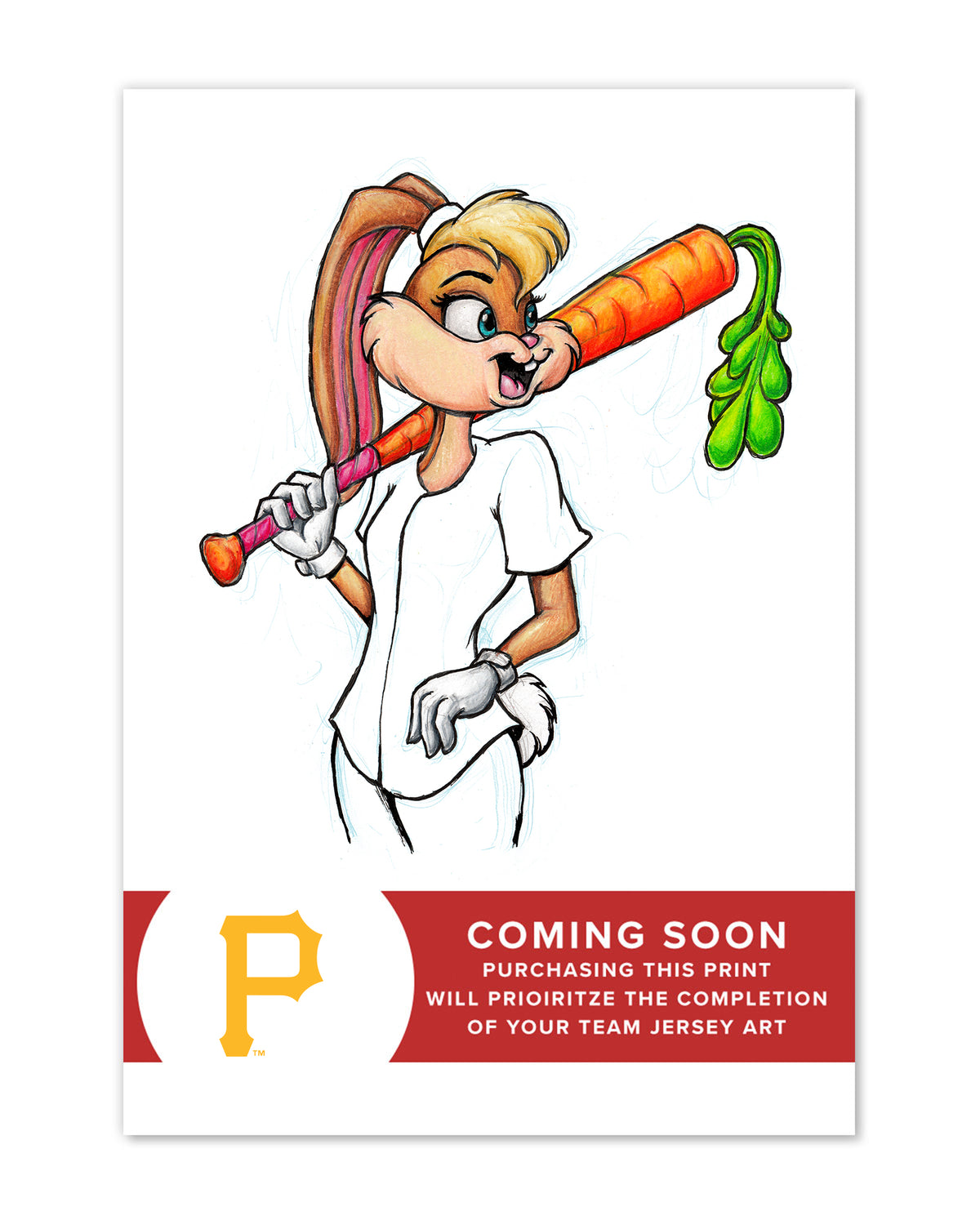 Lola Bunny x MLB Pirates Limited Edition Art Print