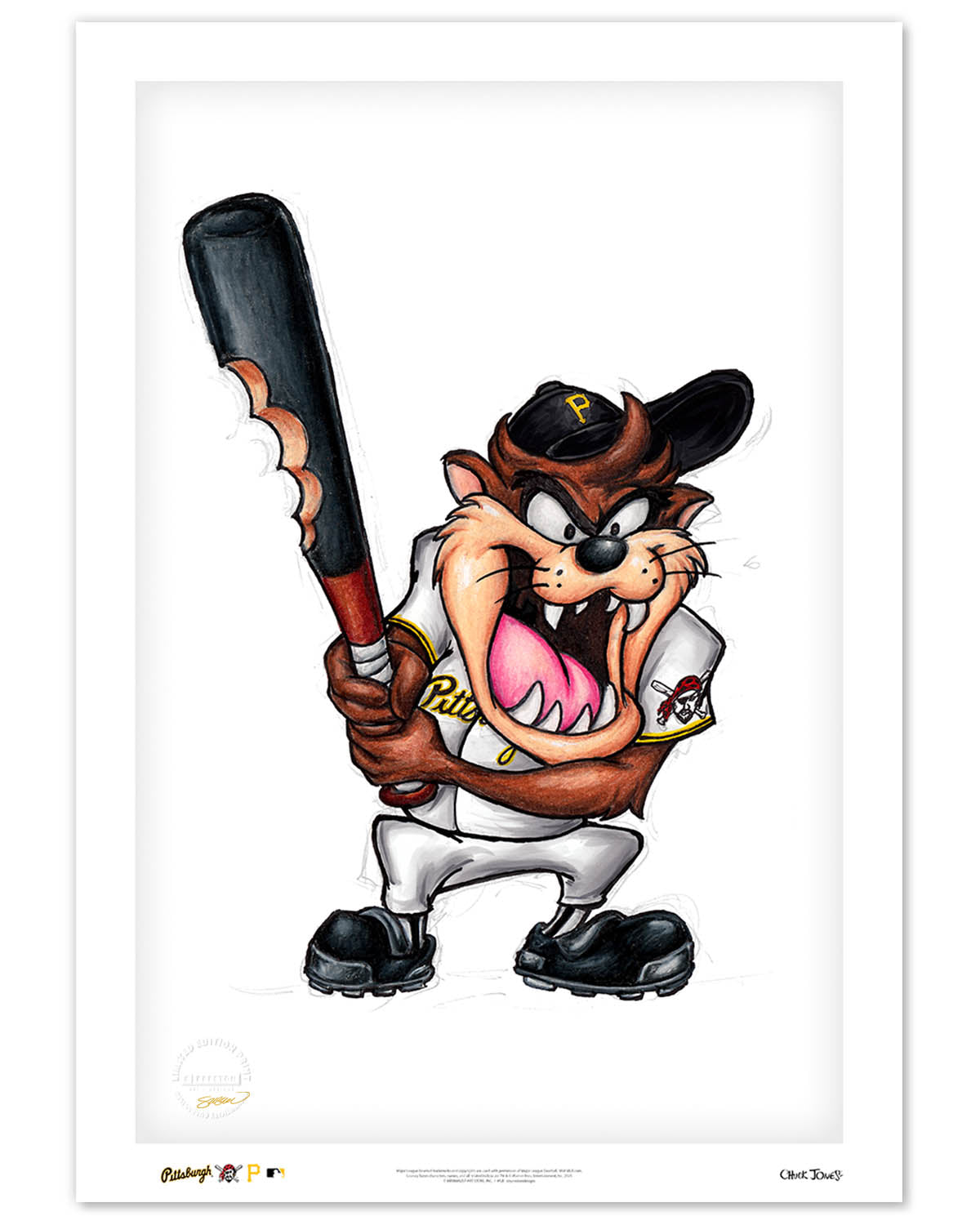 Taz on Deck x MLB Pirates Limited Edition Art Print