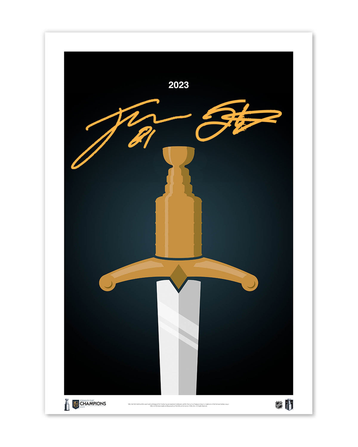 Minimalist Stanley Cup 2023 - Eichel x Marchessault Autograph - Authenticated