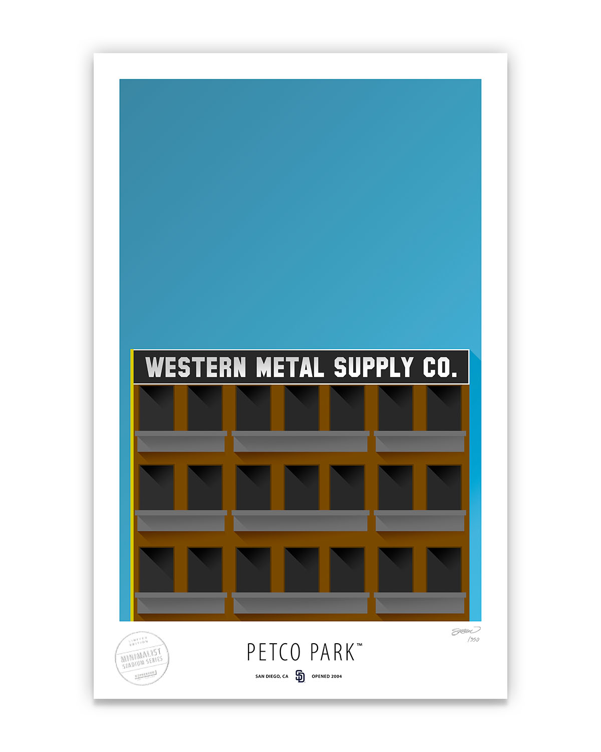 Minimalist Petco Park Art Print