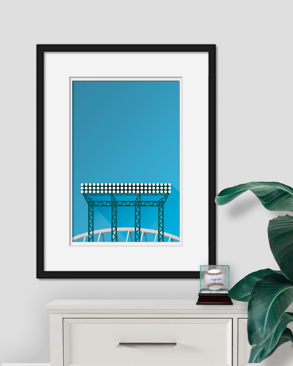 Minimalist T-Mobile Park Art Print (Floodlights)