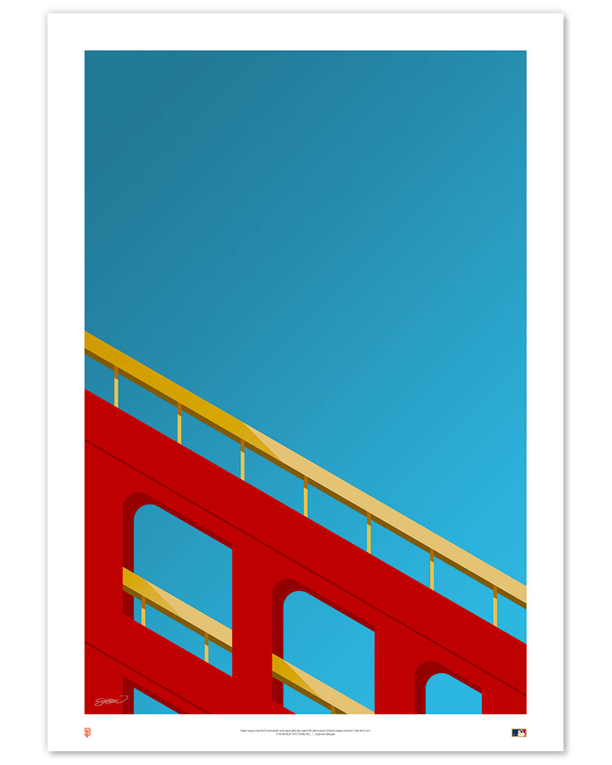 Minimalist Candlestick Park Art Print
