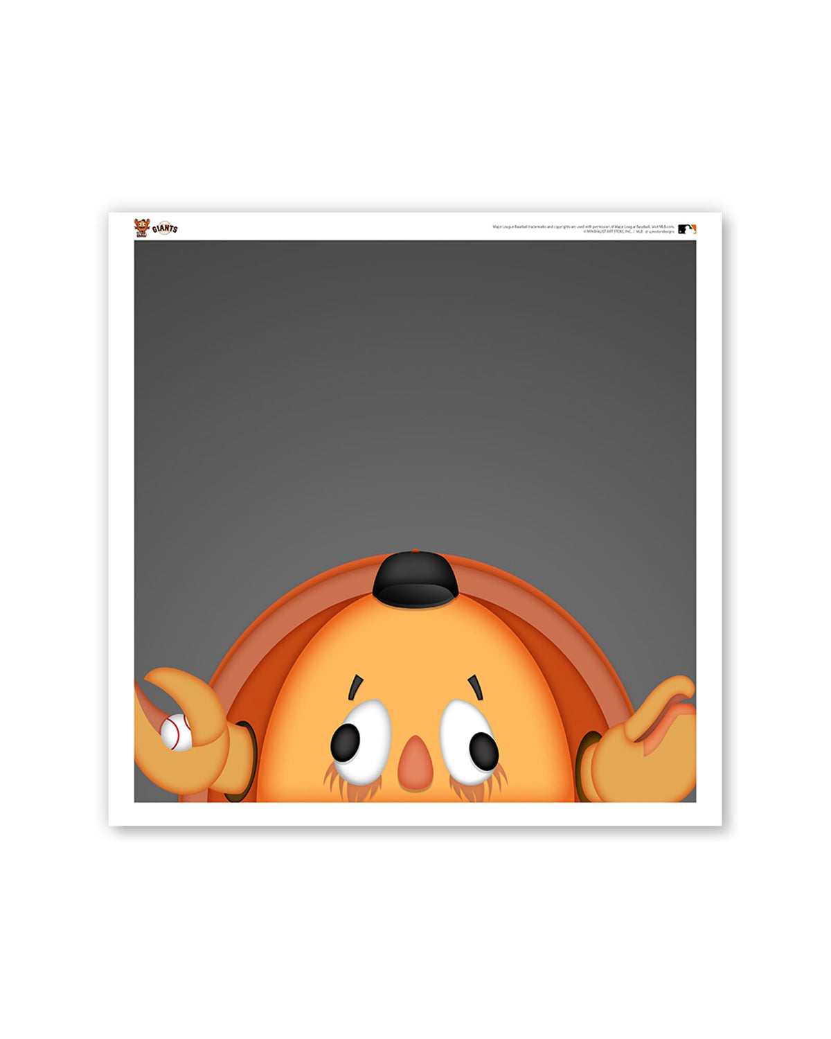 Minimalist Crazy Crab Square Poster Print