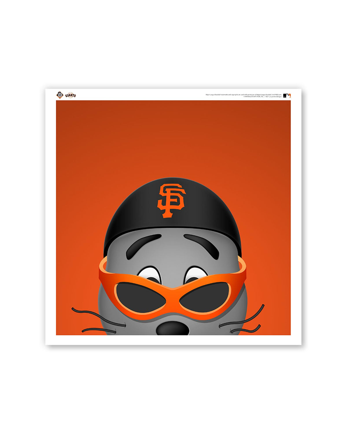 Minimalist Lou Seal Square Poster Print