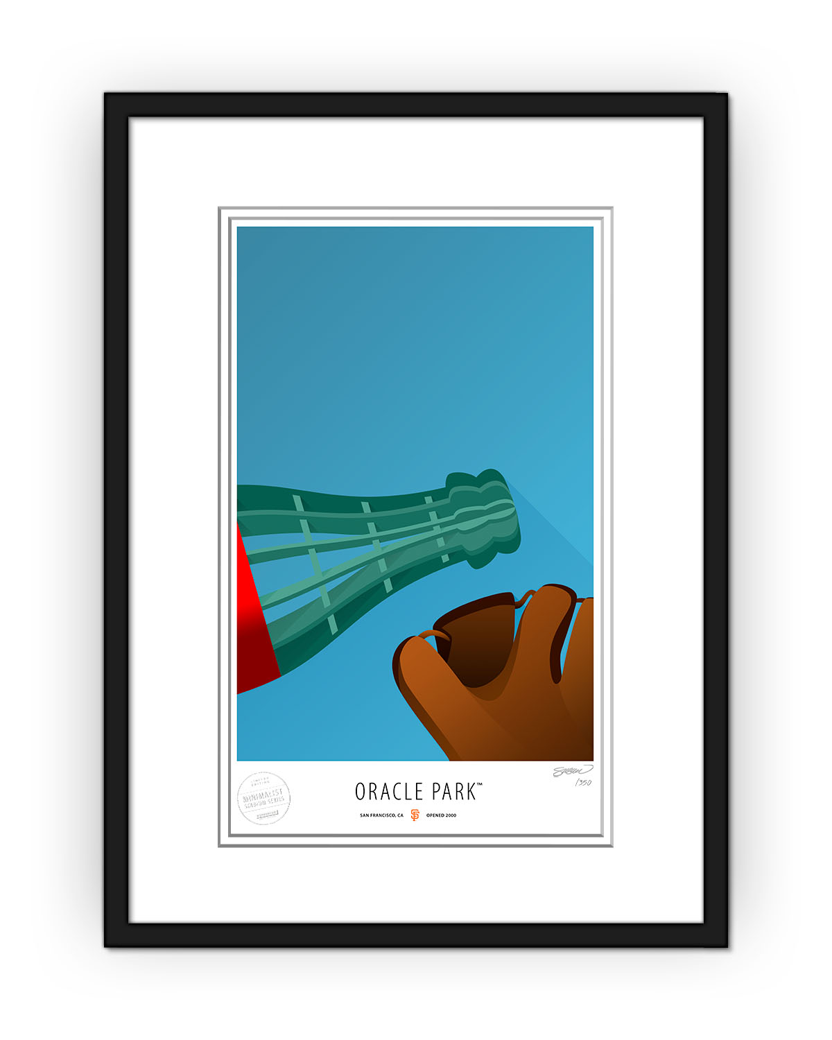 Minimalist Oracle Park Art Print