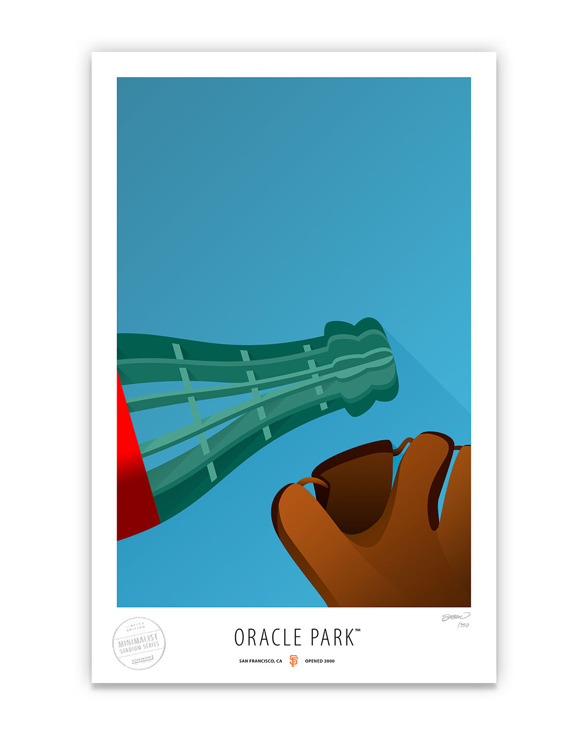 Minimalist Oracle Park Art Print