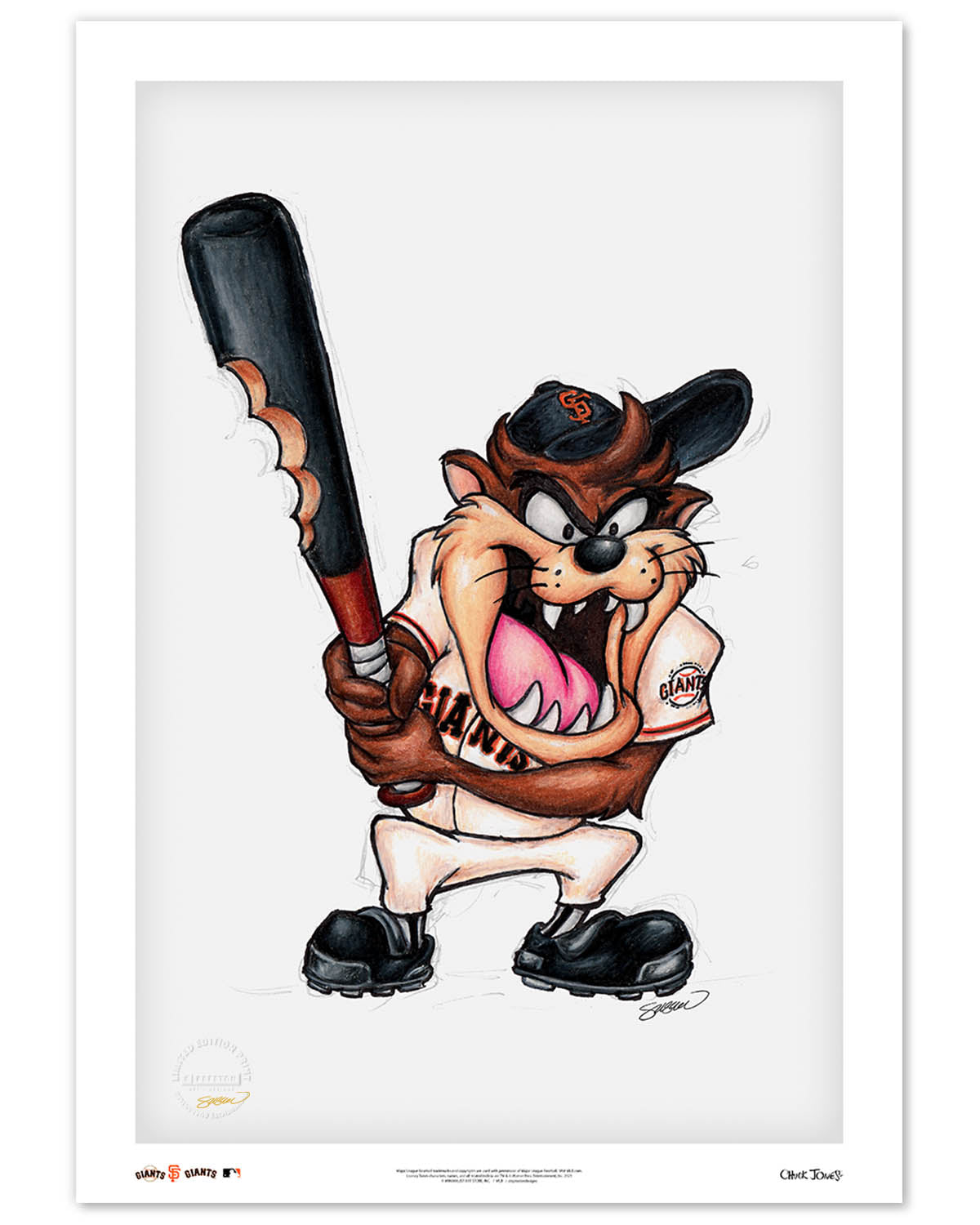 Taz On Deck x MLB Giants Limited Edition Art Print