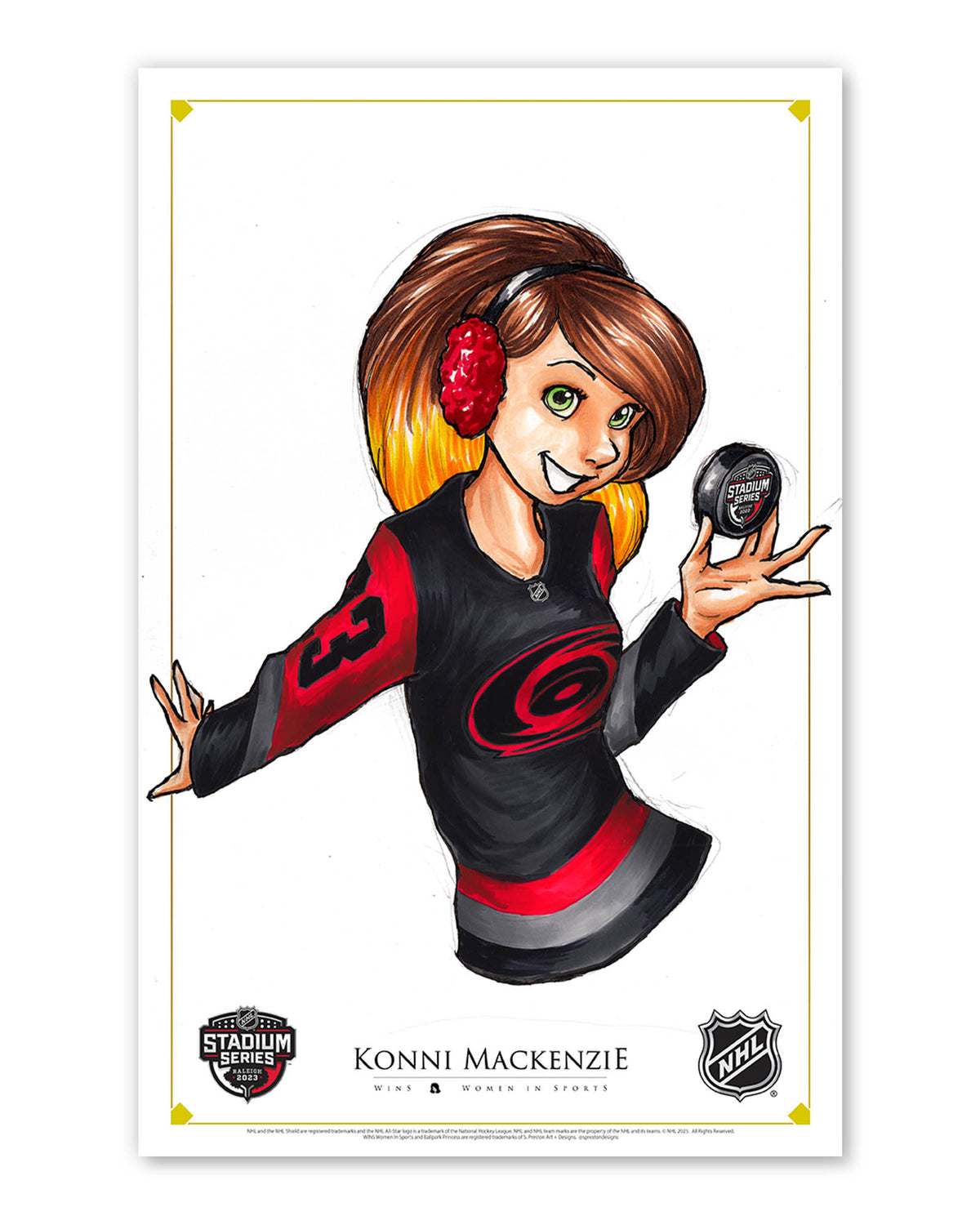 WinS® NHL Konni Mackenzie 2023 Stadium Series Jersey Poster Print