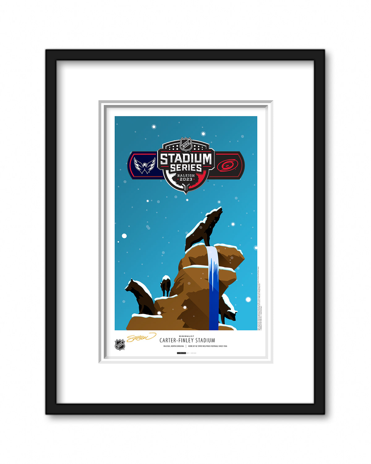 Minimalist Carter-Finley Stadium 2023 Stadium Series Limited Edition Art Prints